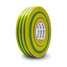Cinta adhesiva aislante - color verde/amarillo - 19 mm x - 10 m