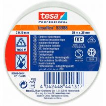 Tesa - E3/47078 cinta aislante homologada 25M x 25MM blanco 53988