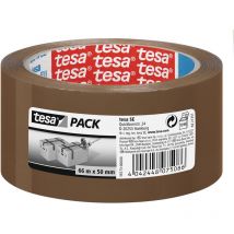 Tesa - Cinta de embalaje pack estándar (66 m x 50 mm), Marrón