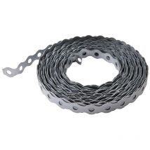 Cinta metálica perforada galvanizada 12 mm x 10 m