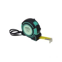 Fabrilamp - Cinta Metrica Distar 5mx19mm Negro y verde con bloqueo enganche Magnetico clip y Asa - Negro/Verde