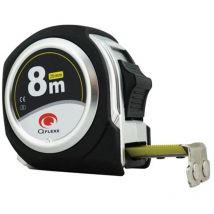 Btec - Cinta métrica de acero 8 m x 25 mm, carcasa resistente