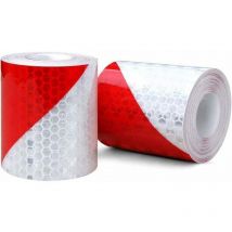 Jalleria - Cinta reflectante, 2 unidades, 3 m, 50 mm, prismática, impermeable, forma inclinada, rollo de cinta de advertencia de seguridad, vinilo