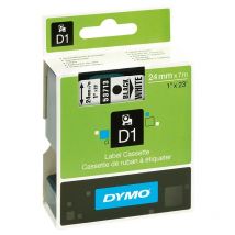 DYMO Cassette cinta D1 24 mm x 7,0 m negro en blanco
