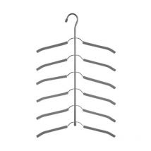Cintre 6 Chemises en Métal & Mousse "Eva" 56cm Gris