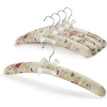 Cintre de chandail rembourré en satin Cintre rembourré épais pour femme Cintre en tissu mousse Non convexe Cintre fantaisie Crochet en acier