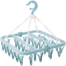 Cintre de sous-vêtements pliable - 32 clips, résistant au vent