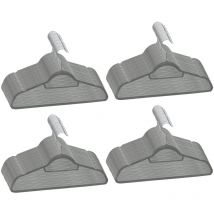 Inlife Cintres antidérapants 100 pcs Gris Velours