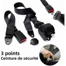 Cintura di sicurezza per auto, cintura di sicurezza per auto universale regolabile a 3 punti, cintura di sicurezza automatica telescopica per