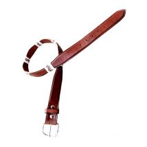 Cintura western in cuoio liscio con inserti in rawhide: 42'