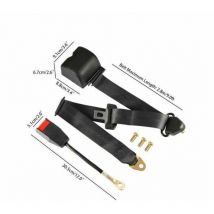 Debuns - Cinturón de seguridad universal ajustable de 3 puntos para vehículo, cinturón de seguridad para automóvil + pernos.