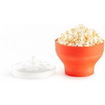 Lékué Mini Microwave Popcorn Pop Corn, Silicone, Arancio