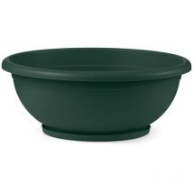 Ciotola Naxos con Sottovaso ad Incastro Verde Scuro - 80 cm