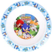 Tataway - Ciotola Originale Sega Sonic In Plastica Alimentare Per Bambini Piccoli, Adatto Al Microonde, Facile Da Pulire E Riutilizzabile.