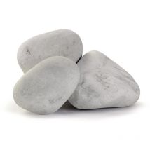 Ciottolo da esterno bianco carrara 100/200 mm, 15 kg.