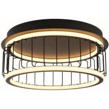 Circolo LED-Deckenleuchte Cage, schwarzes Metall