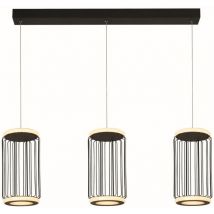 Searchlight - Lampe suspendue suspension lampe de table à manger grille 3 flammes noir led h 150 cm