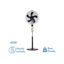 Ventilator de stehend Zirkus beige/schwarz 3vel 45w regx43x40cm oszillierend 5asp.w/remote und timer
