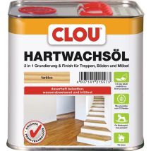 Clou - Huile-cire Dure Incolore : 2 En 1 Couche De Fond & Finition 2,5 Litres