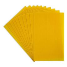 Cire gaufrée Premium pour cadres de corps ruche Dadant (lot de 10 feuilles)