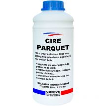 Cire Parquet - 1 L - Codeve Bois - Chêne clair - Pour L'entretien De Votre Parquet, Plancher, Escalier Ou Autre Sol En Bois.