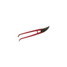 Cisaille à tôle – 250 mm – coudée à gauche – acier au carbone C60 – poignée ergonomique rouge