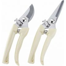 Cisailles de jardin 2PCS, cisailles à branches et cisailles à rhizome, adaptées aux débutants pour les plantes de jardin et la cuœillette de fruits