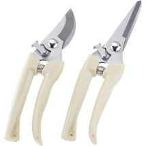 Cisailles De Jardin 2pcs, Cisailles À Branches Et Cisailles À Rhizome, Adaptées Aux Débutants Pour Les Plantes De Jardin Et La Cuœillette De Fruits 