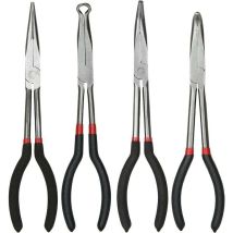 Vtizikl Pince Et Tenaille Ensemble De Pinces À Bec Effilé De 11 Pouces/28 Cm, Lot De 4 Pinces À Long Bec, Pinces À Long Bec Droit, Pinces À 45 Degrés,