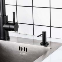 Ciseaux 500ml Distributeur de savon Noir Pompe à Savon pour Evier de cuisine