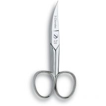 Ciseaux à Ongles Courbés 4,5' - Lames Solides Résistantes et Pointues - Acier au Carbone Forgé à Chaud - Finition Brillant