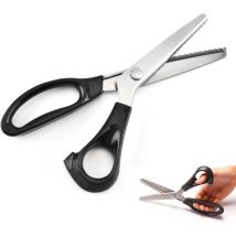 Ciseaux cranteurs pour couture, ciseaux couture professionnel en acier inoxydable pour coupe/couture de tissu papier feutre, Ciseaux Zig Zag pour