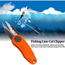Ciseaux de pêche en forme de crevette pour ligne de pêche Ciseaux pliables pour ligne de pêche Orange