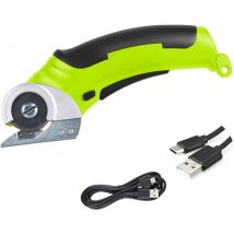 Aiperq - Ciseaux Électriques Sans Fil avec Lame, Coupe-Rotative per Tissus et Textiles, Mini Cutter Couture avec Batterie Intégrée, Couper