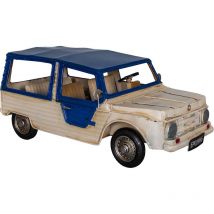 Antic Line Créations - Citroen Mehari in ferro bianco e blu