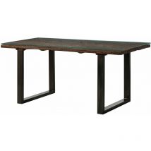 Tavolo da pranzo in legno di acacia / legno riciclato 180x90x80,5 laccato marrone sevilla 23 - marrone