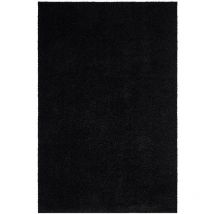 Tapis à Poils Longs doux softy, Tapis de Salon, Chambre, Couloir (Noir Anthracite - 160x230cm)