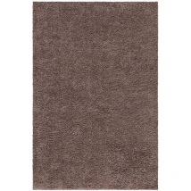 Tapis à Poils Longs doux softy, Tapis de Salon, Chambre, Couloir (Marron Mocca - 160x230cm)