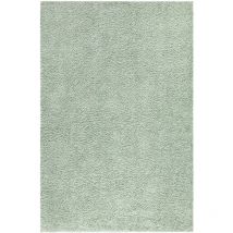 City - Tapis à Poils Longs doux softy, Tapis de Salon, Chambre, Couloir (Vert Amande - 133x190cm)