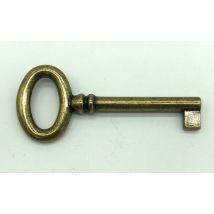 Clé De Meuble Ajustable – Zamak Laitonné Vieilli – Tige 72 Mm – Panneton 8 Mm – Anneau Ovale 31 Mm – Cadap