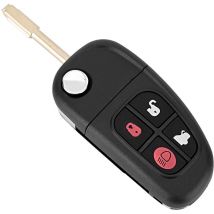 Jeffergarden Clé à distance 4 boutons 433Mhz NHVWB1U241 pour Jaguar avec accessoire de voiture à puce de verre 60