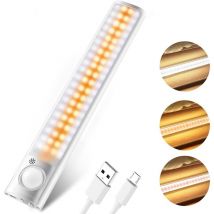 Premier - clairage d'armoire à détecteur de mouvement à led, éclairage sous-unité à 80 led avec 3 modes, éclairage de cuisine avec 3 niveaux de