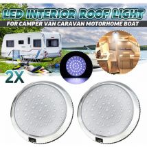 Clairage intérieur de camping-car 12 v led - Interrupteur marche/arrêt pour camping-car, caravane, camping-car, bateau, blanc froid, surface chromée