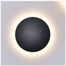 Kosilum - clairage mural noir led D18 cm compatible avec variateur IP65 - Lunar