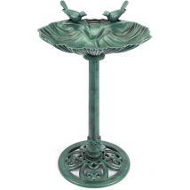 Clam Shell Bird Bath - Green