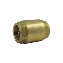 Clapet anti retour à ressort avec obturateur laiton, modèle compact ø 3/4'' x Lg : 52mm x ø ext : 36.5mm