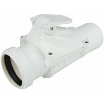 Airfit - Clapet anti-retour avec fermeture manuelle supplémentaire blanc DN50