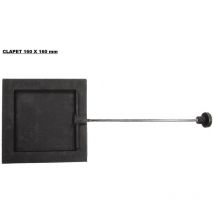 Pisla - Clapet coulissant pour poêle à bois 160 x 300 mm