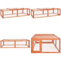 Clapier 183x90x46,5 cm Bois de sapin massif - Clapier Lapin - Abri Lapin - Enclos Lapin - Maison Lapin - Animal Domestique - Home & Living
