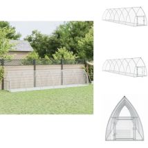 Clapier argenté 600x105x120 cm acier galvanisé - Clapier Extérieur - Abri Animal - Maison Lapin - Cage Lapin - Enceinte Lapin